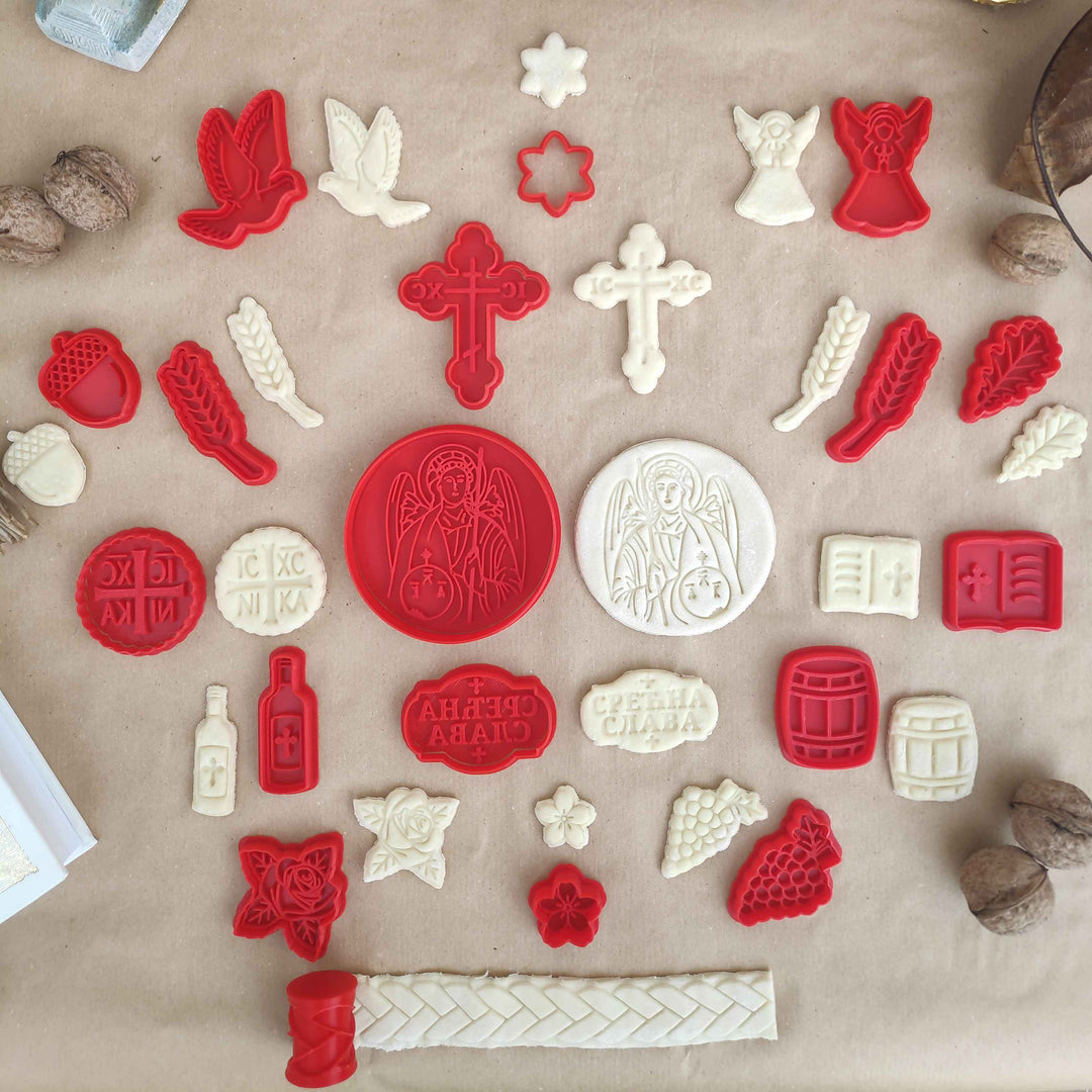 Slavski set od 18 modlica sa motivom Sveca